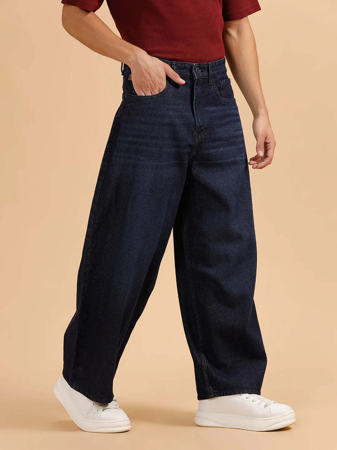 Casual Baggy Fit Jeans | Dark Blue - Image 4
