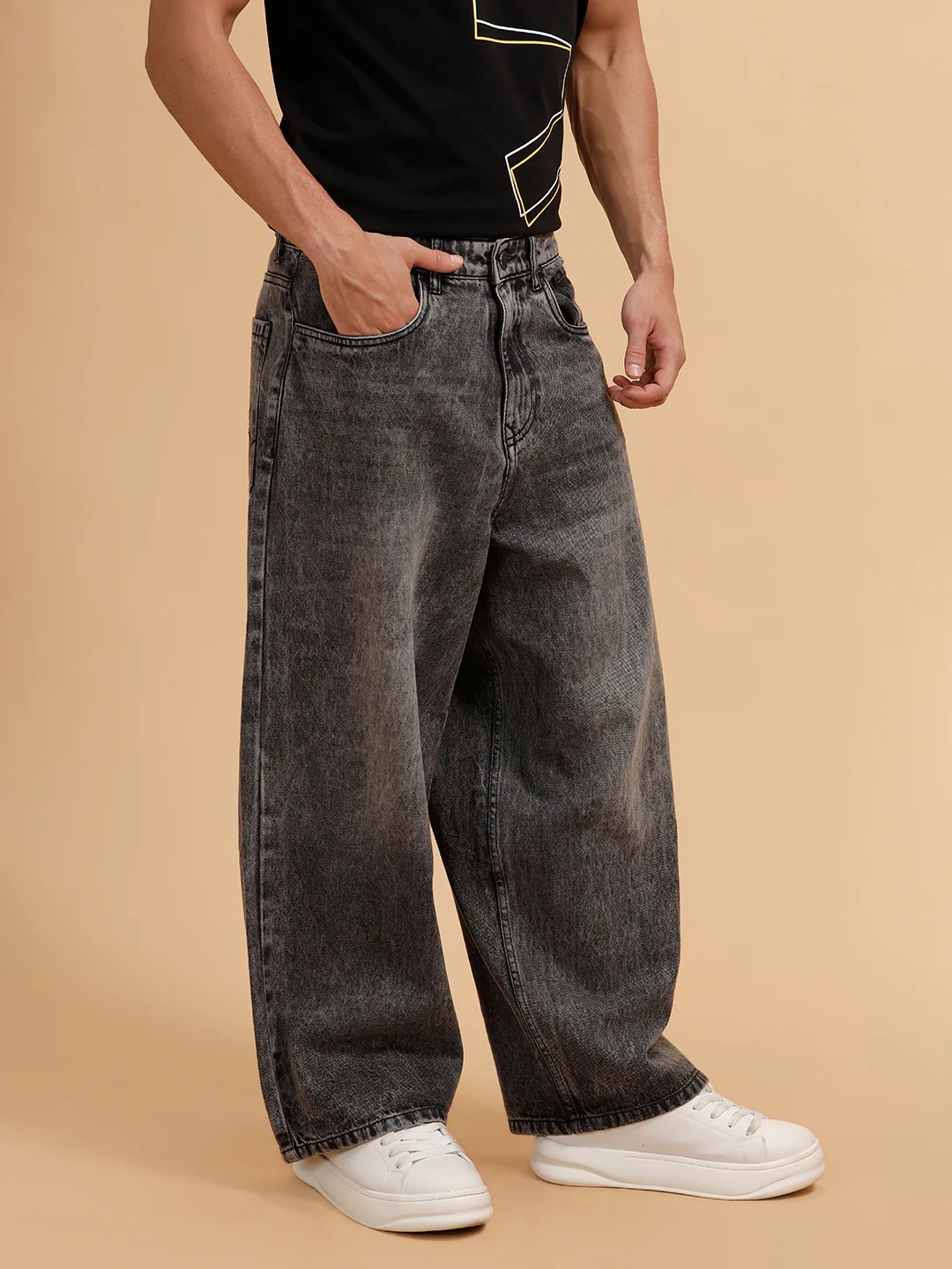 Casual Baggy Fit Jeans | Grey - Image 5