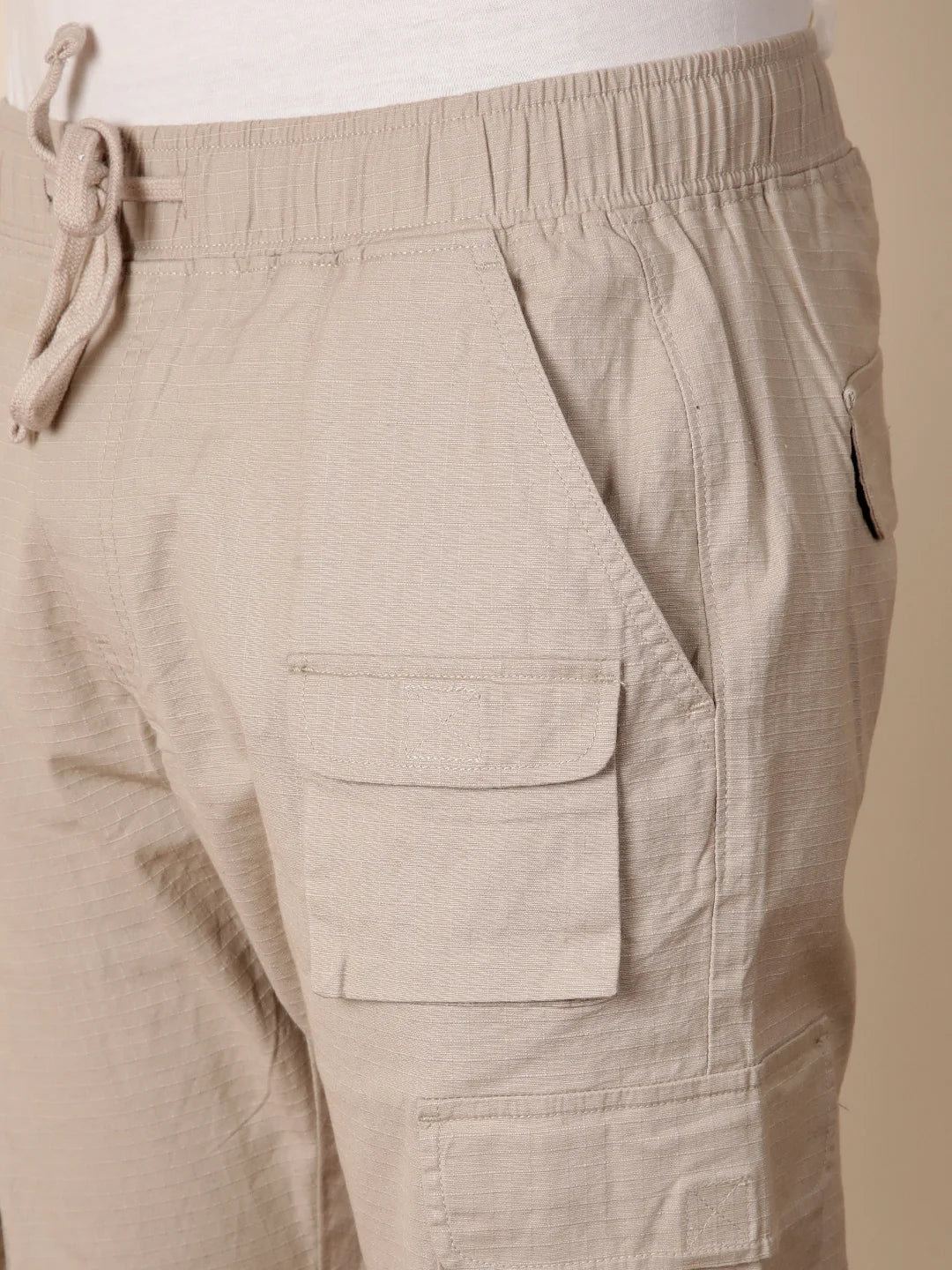 Solid Beige Parachute Pant - Image 6