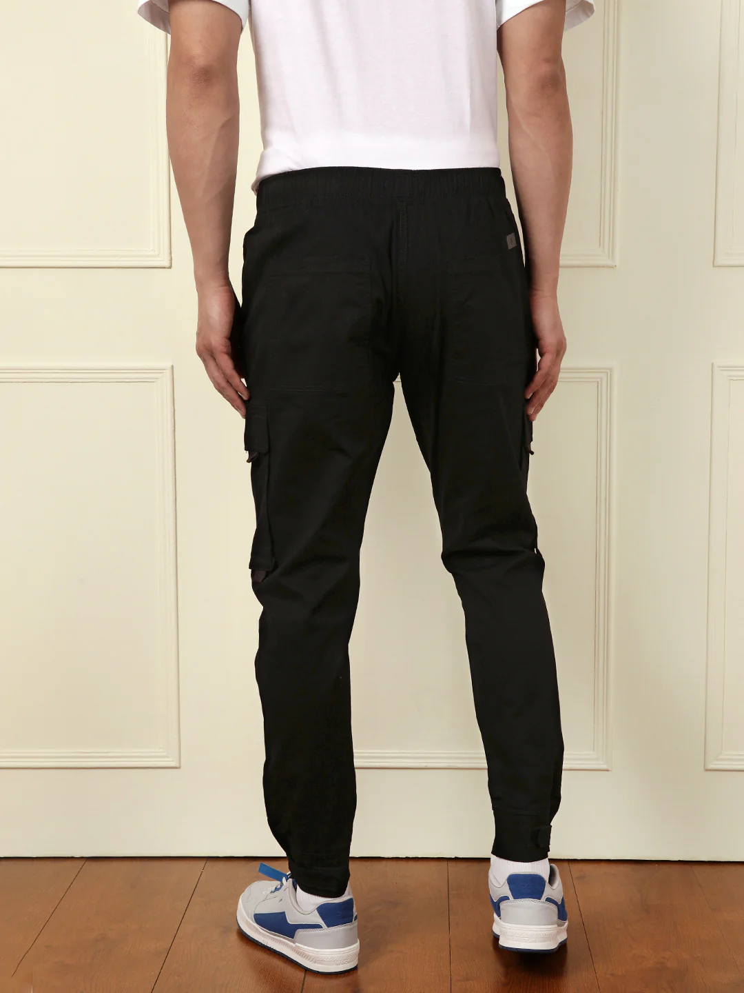 Solid Black Cargo Jogger - Image 3