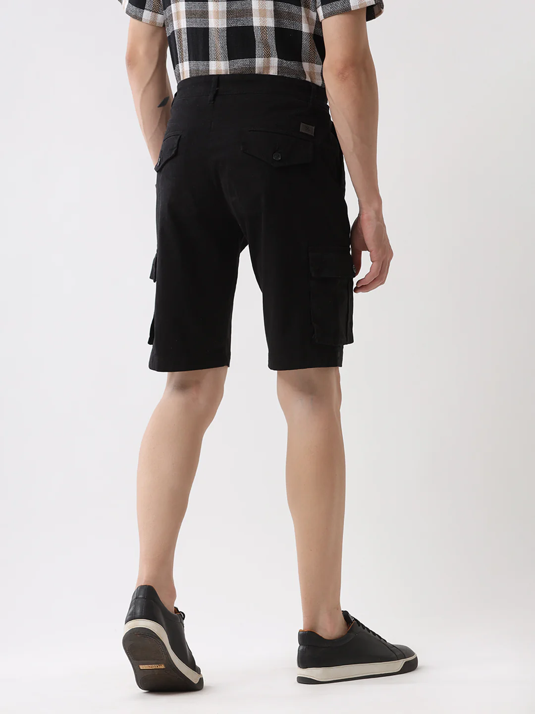 Solid Black Cargo Shorts - Image 4