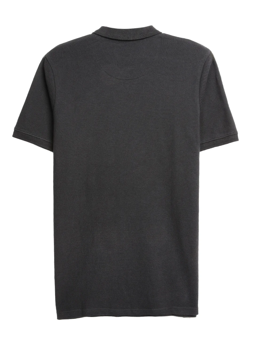 Solid Black Logo Embroidered Polo T-Shirt - Image 7
