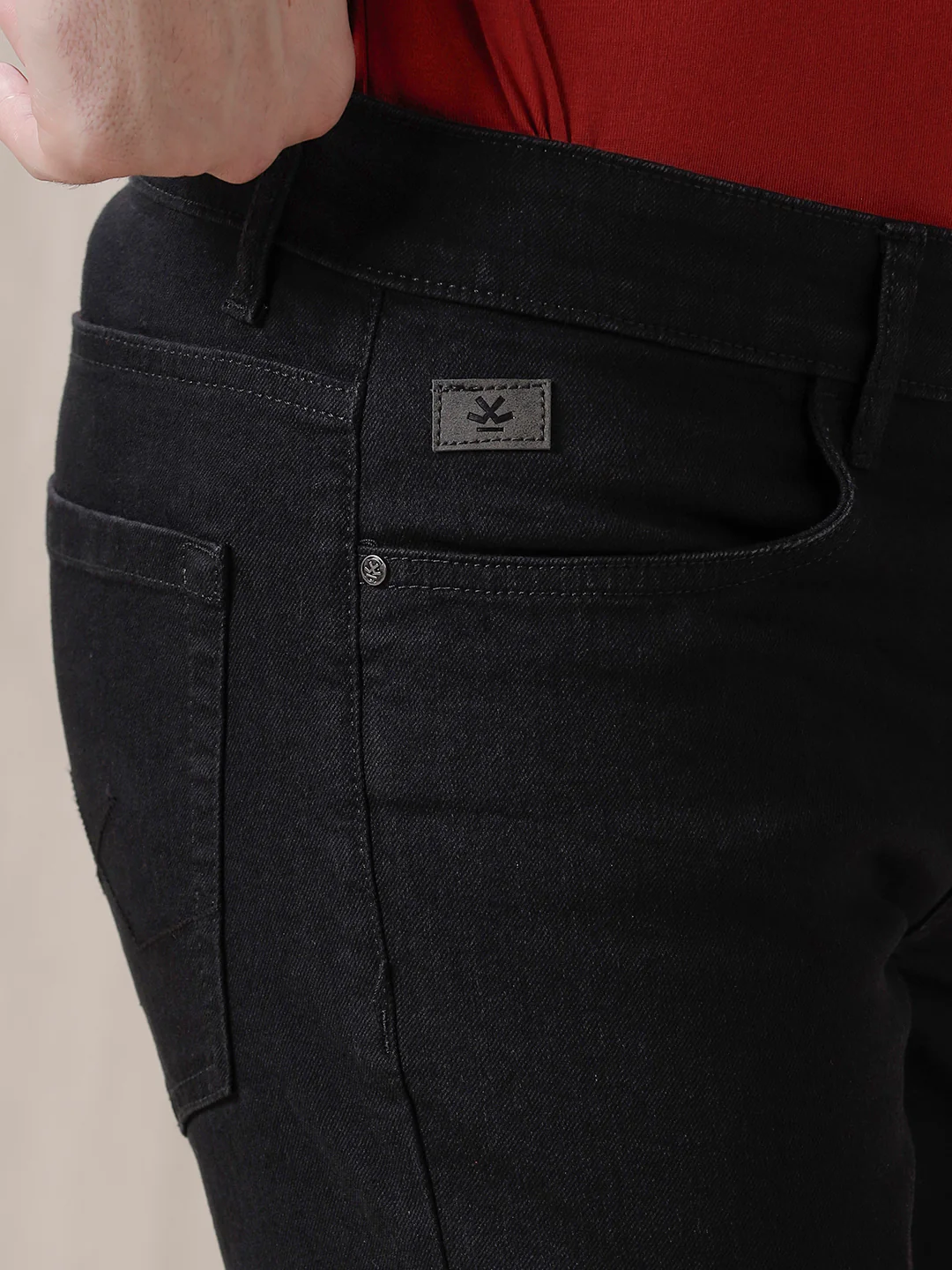 Solid Black Slim Fit Jeans - Image 6