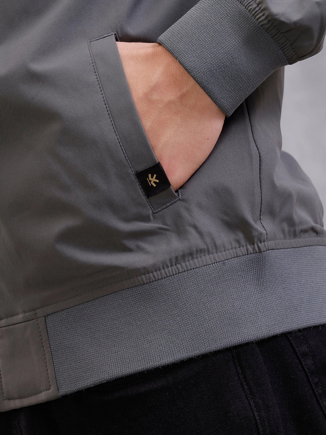 Solid Bomber Jacket | Grey - Image 5