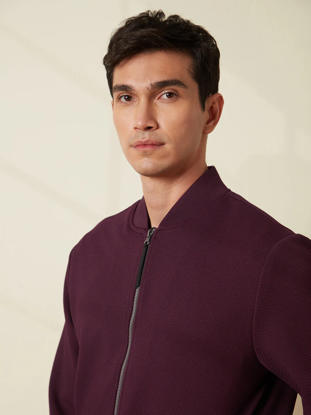 Solid Casual Wine Jacket - Image 6