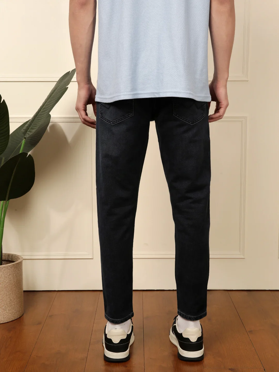 Solid Dark Blue Skinny Fit Denim Jeans - Image 3