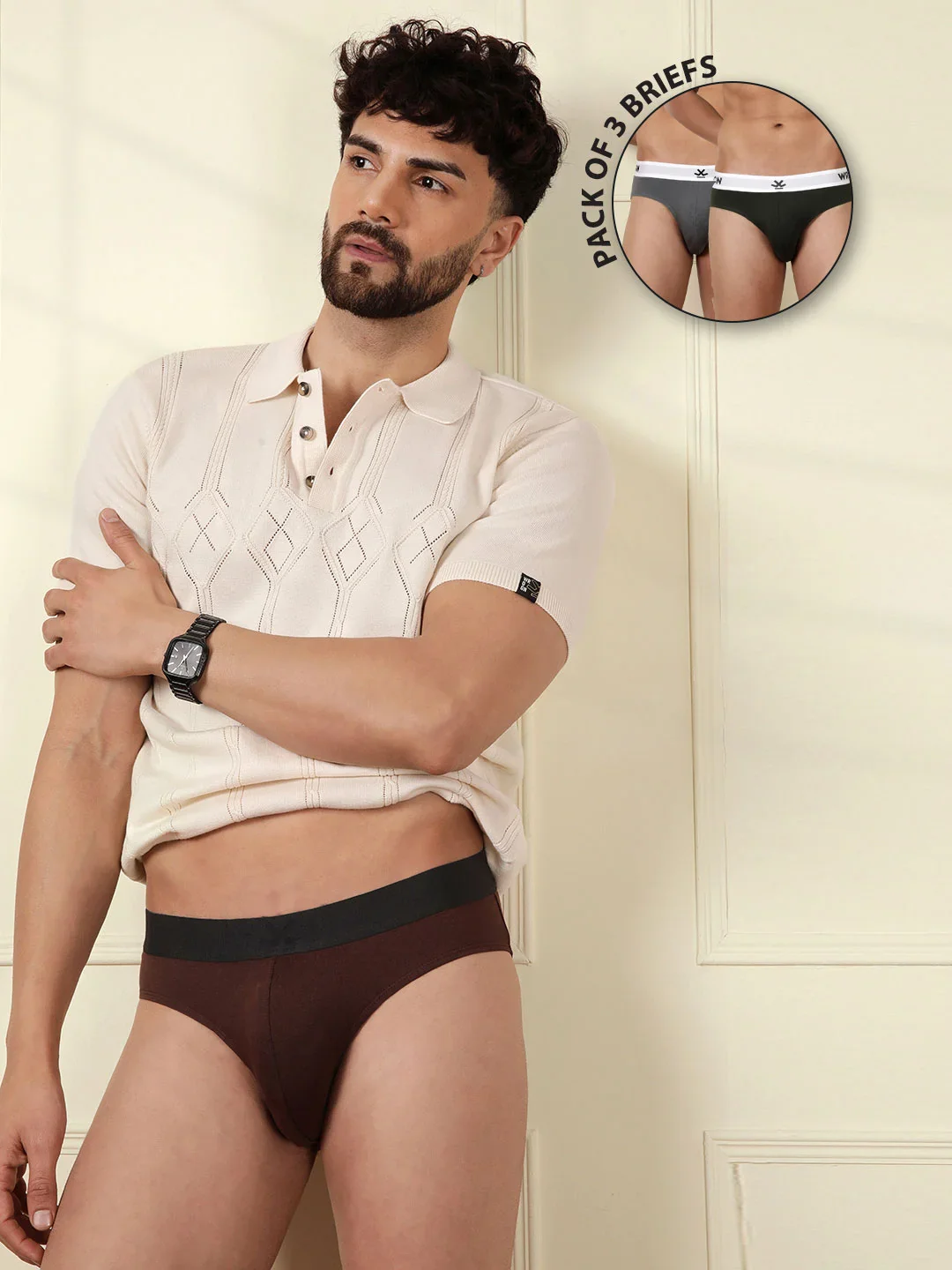 Solid Fresh Feel 3-Pack Brief - Image 3