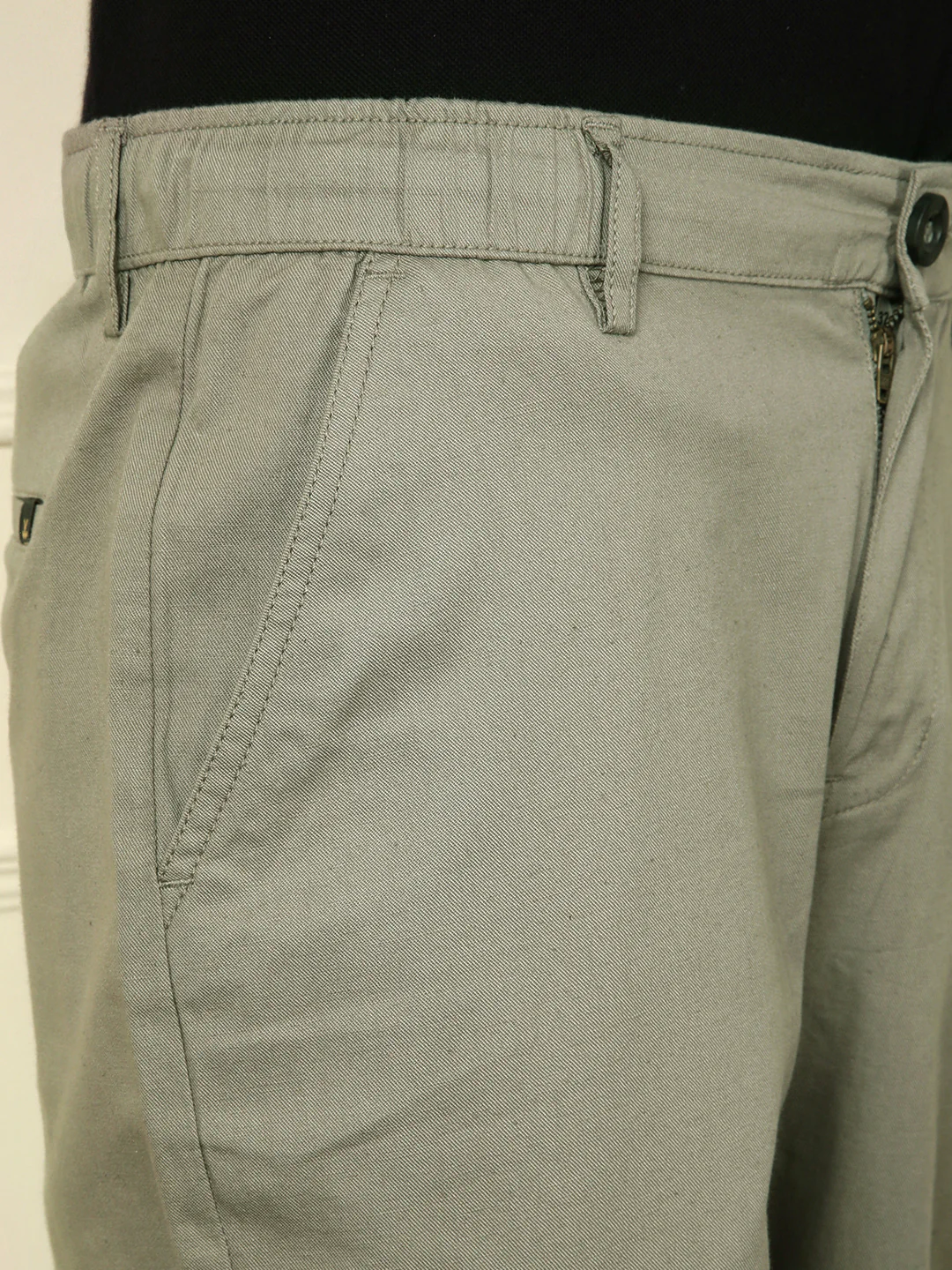 Loose Fit Linen Blend Trouser | Green - Image 5