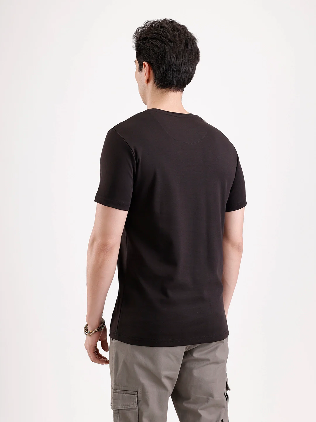 Solid HD Printed T-Shirt   |  Black - Image 3