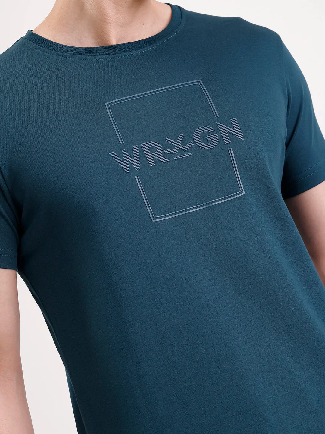 Solid HD Printed T-Shirt   |  Teal - Image 5