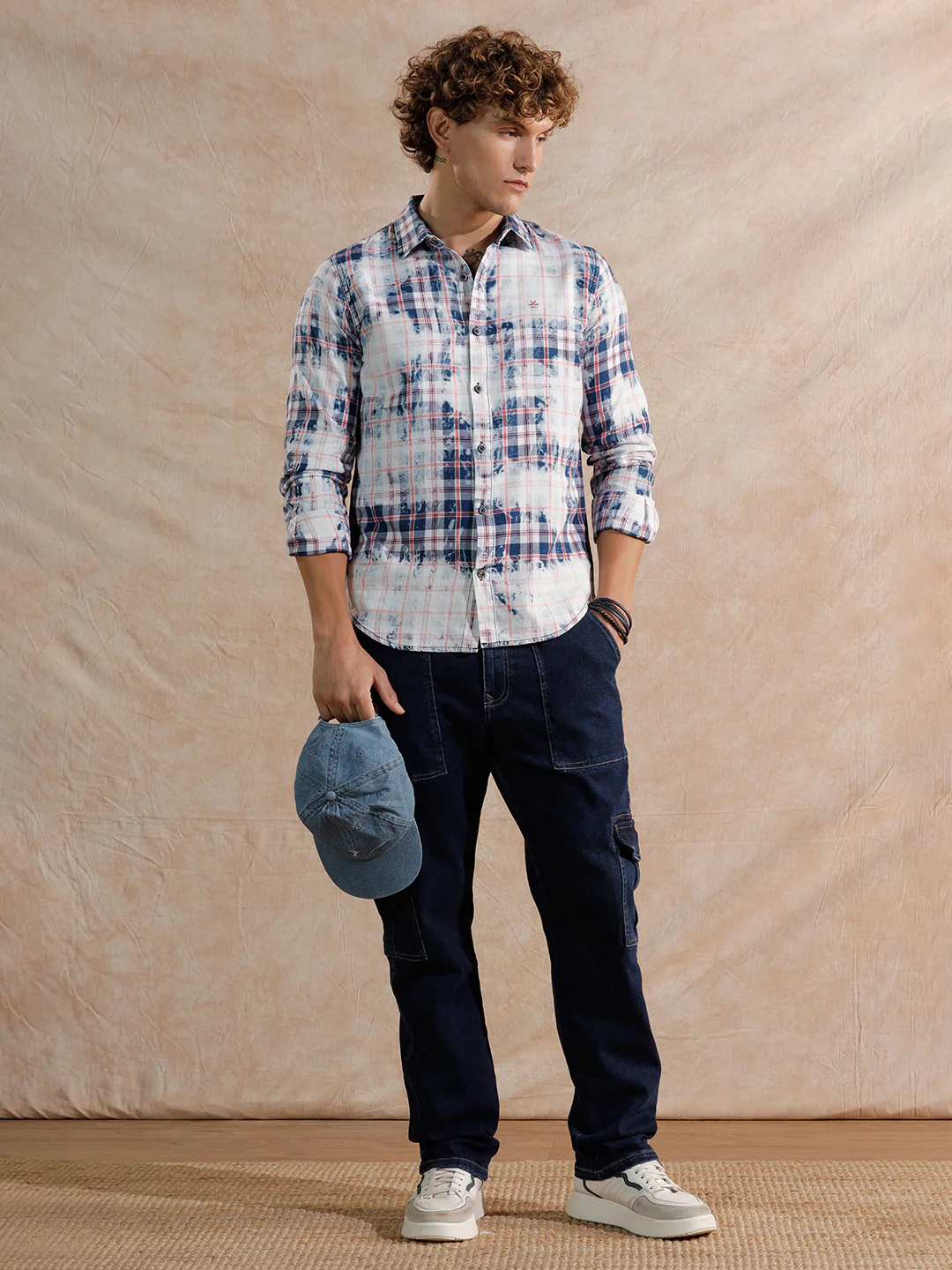 Solid Heavy Fade Slim Fit Jeans | Blue - Image 2