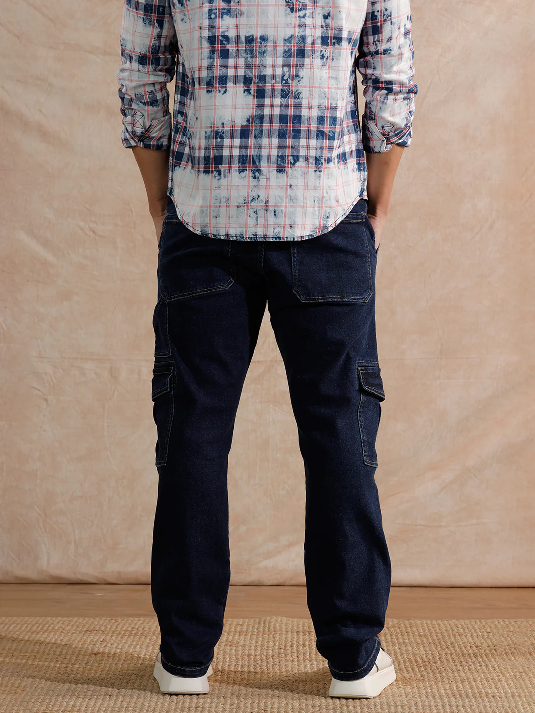 Solid Heavy Fade Slim Fit Jeans | Blue - Image 3
