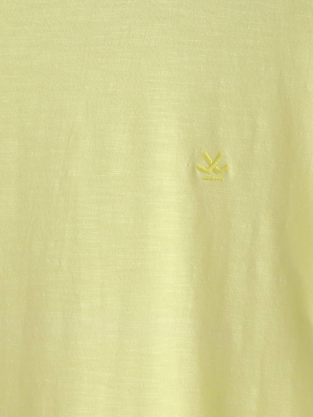 Solid Lemon Crew Neck T-Shirt - Image 4