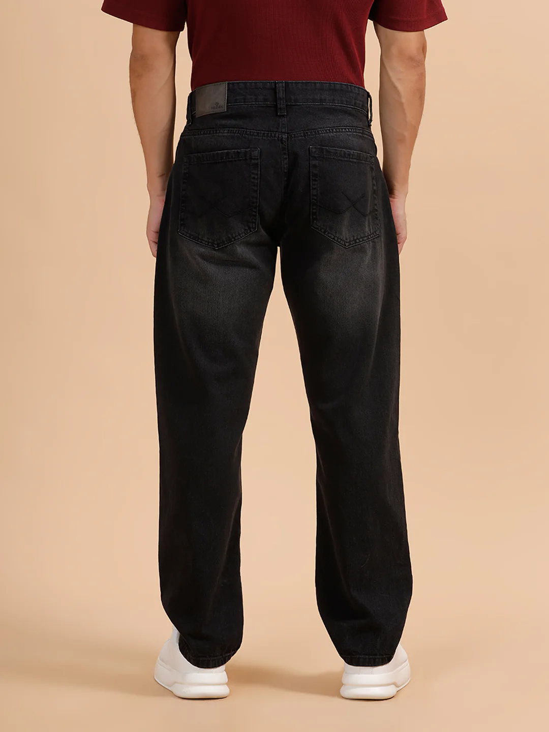 Solid Light Fade Anti Fit Jeans | Dark Grey - Image 3