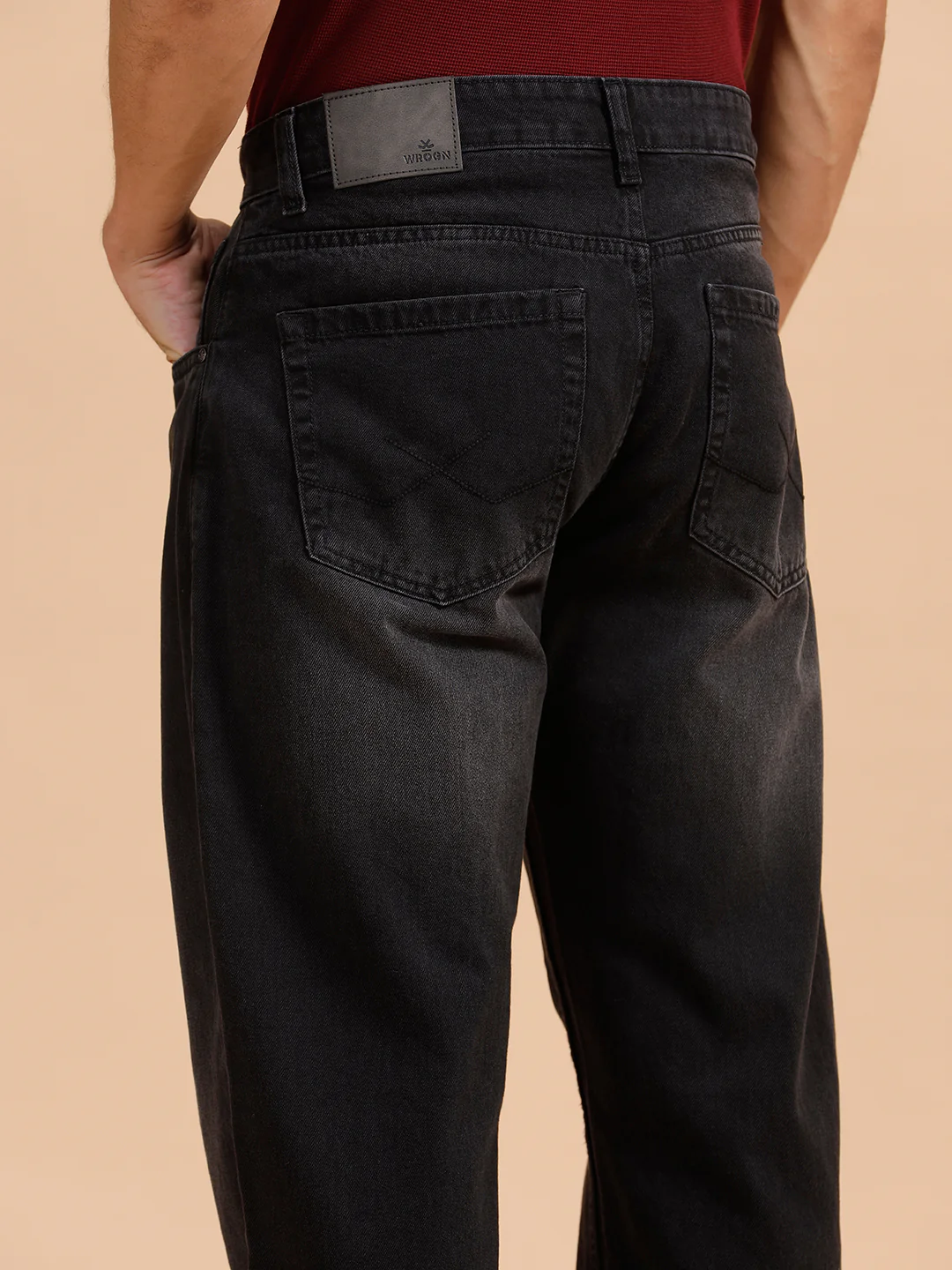 Solid Light Fade Anti Fit Jeans | Dark Grey - Image 6