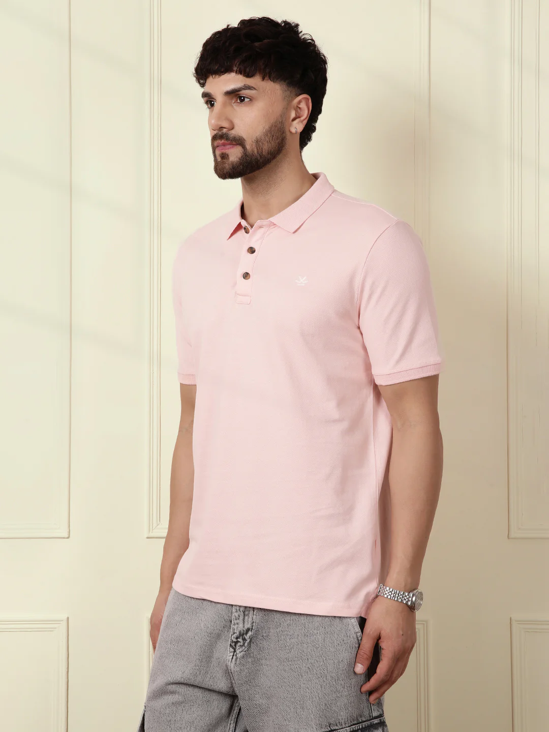 Solid Power Stretch Polo | Pink - Image 5