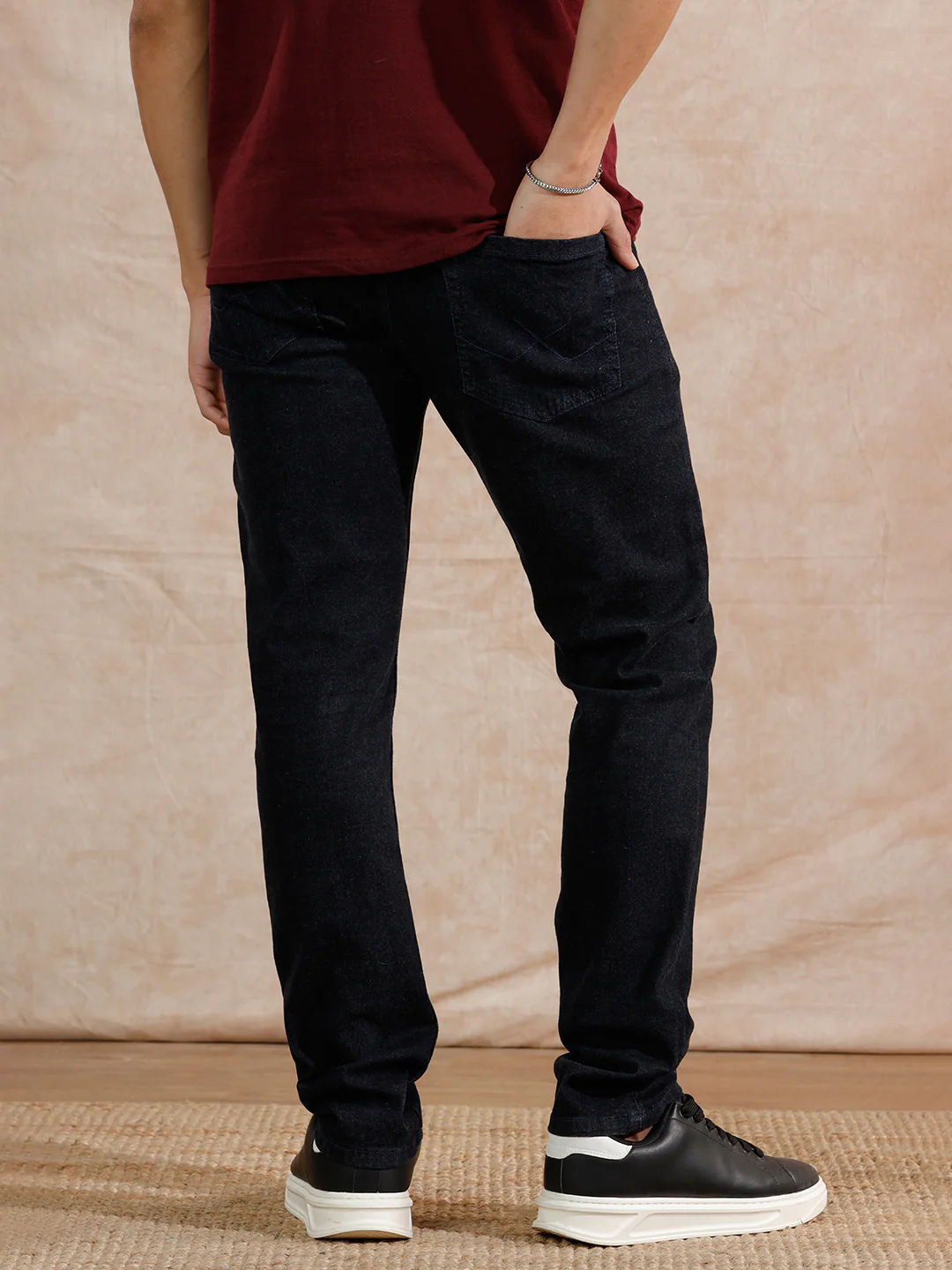 Solid Look Slim Fit Jeans | Dark Blue - Image 3