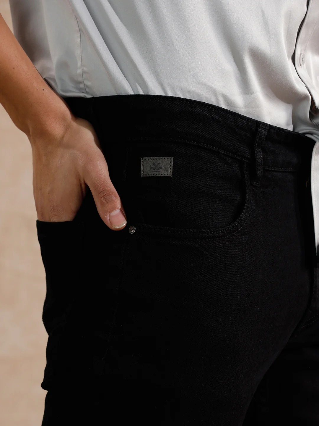 Solid Look Straight Fit Jeans | Black - Image 5