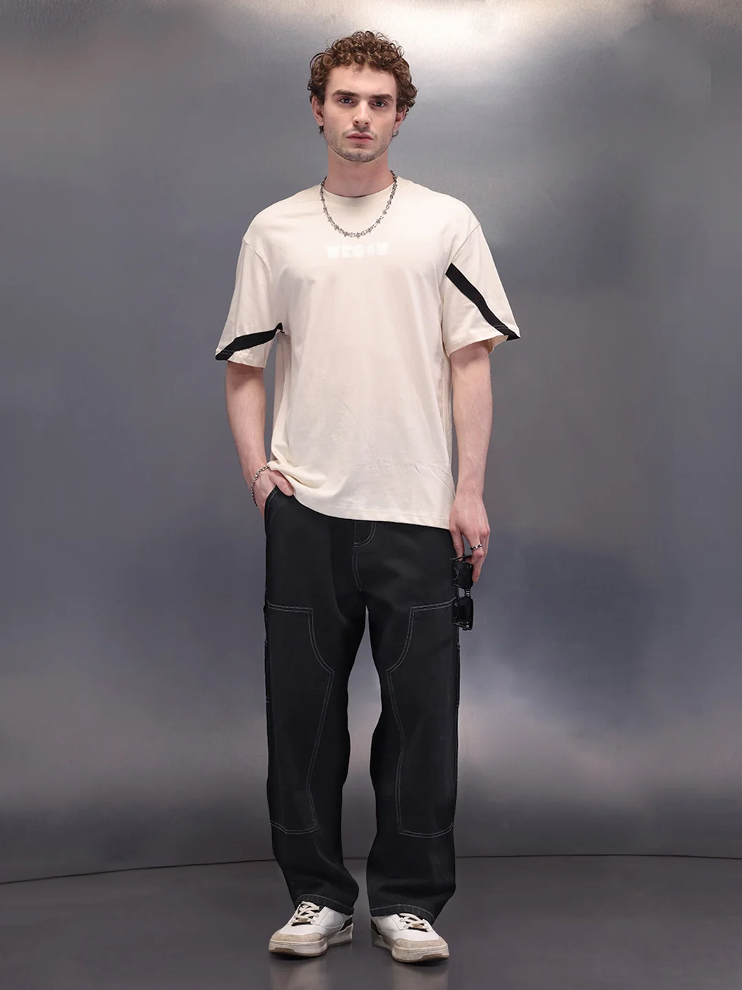 Solid Loose Fit Jeans | Black - Image 2