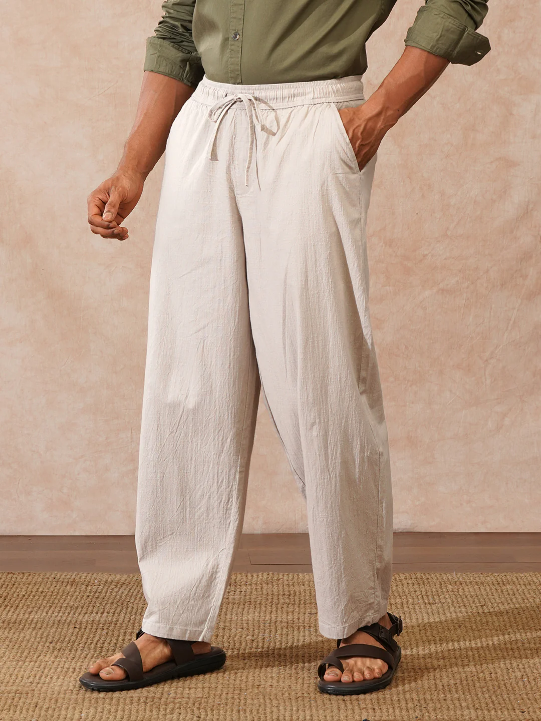 Solid Loose Fit Trouser | Grey - Image 4