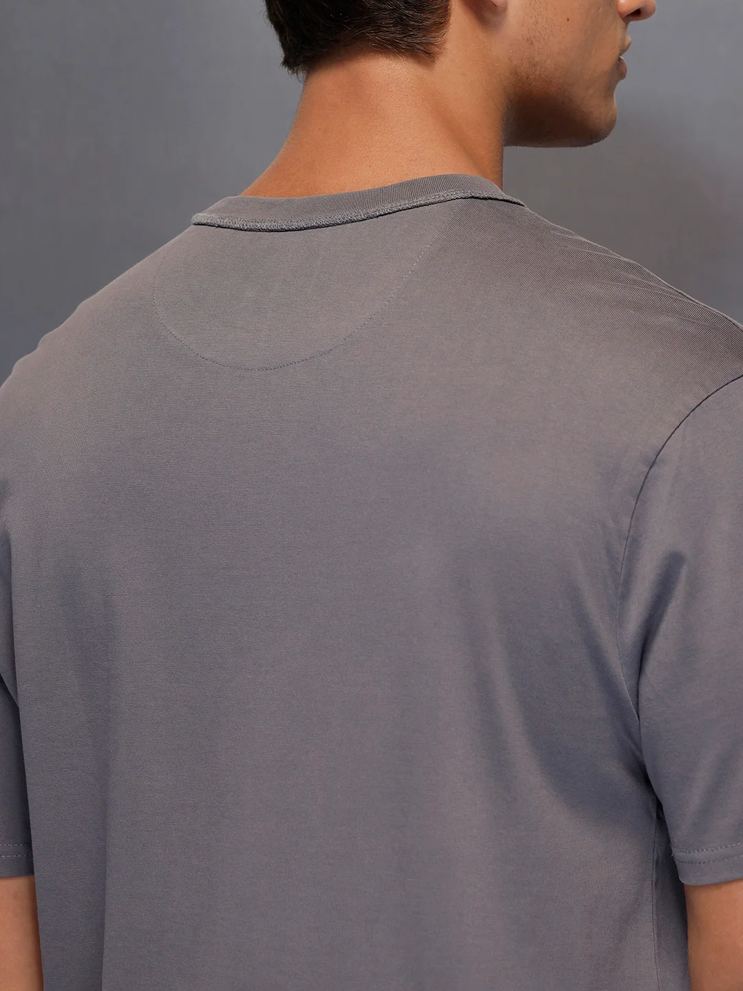 Solid Oversized T-Shirt   |  Grey - Image 5