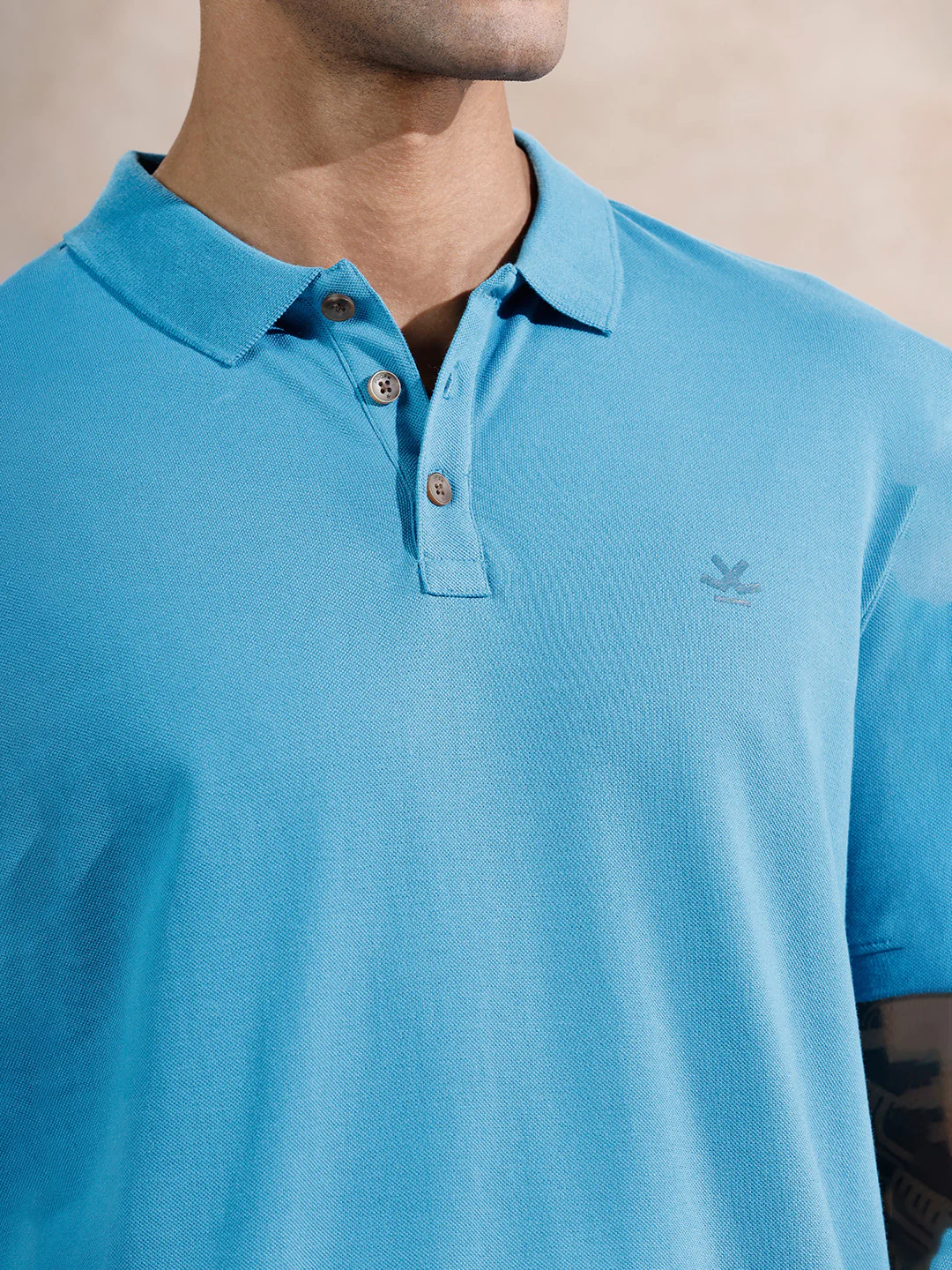 Solid Polo T-Shirt | Blue - Image 4