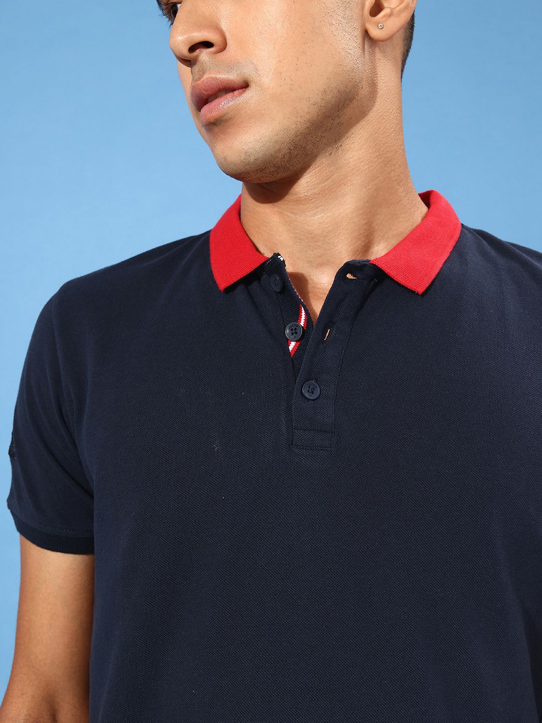 Solid Red Collar Polo T-Shirt - Image 4