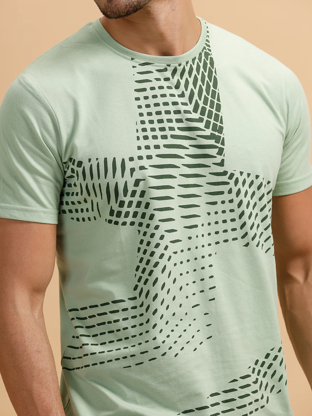 Solid Regular Fit T-Shirt | Light Green - Image 5