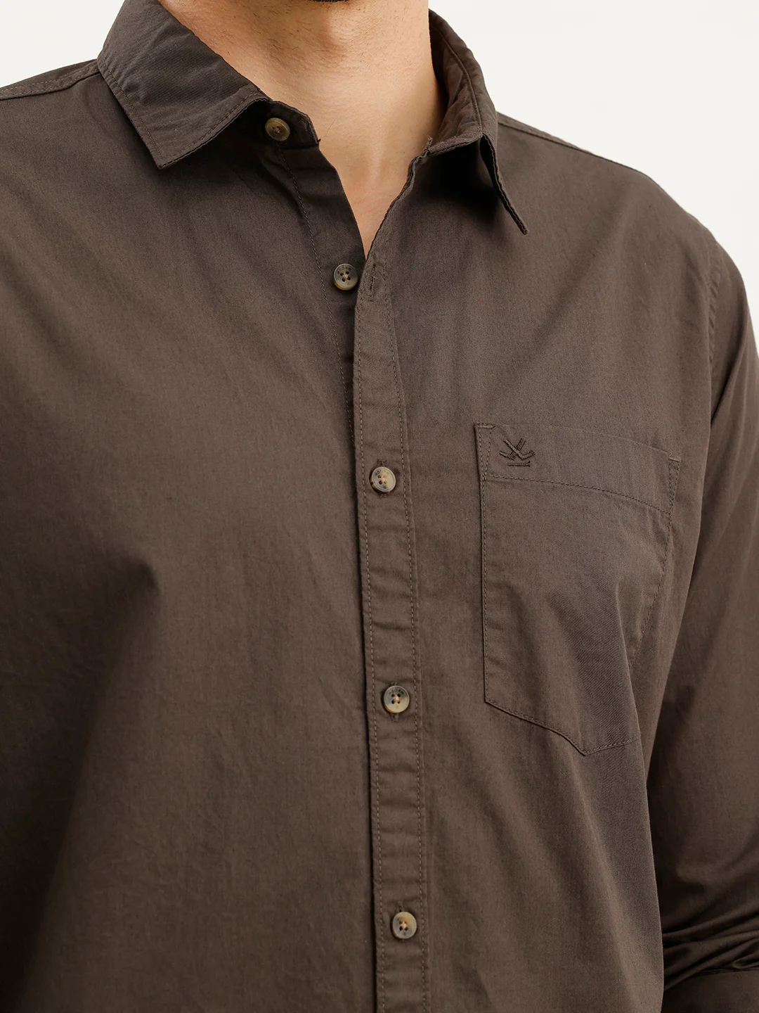 Solid Regular Fit Shirt | Dark Grey - Image 5