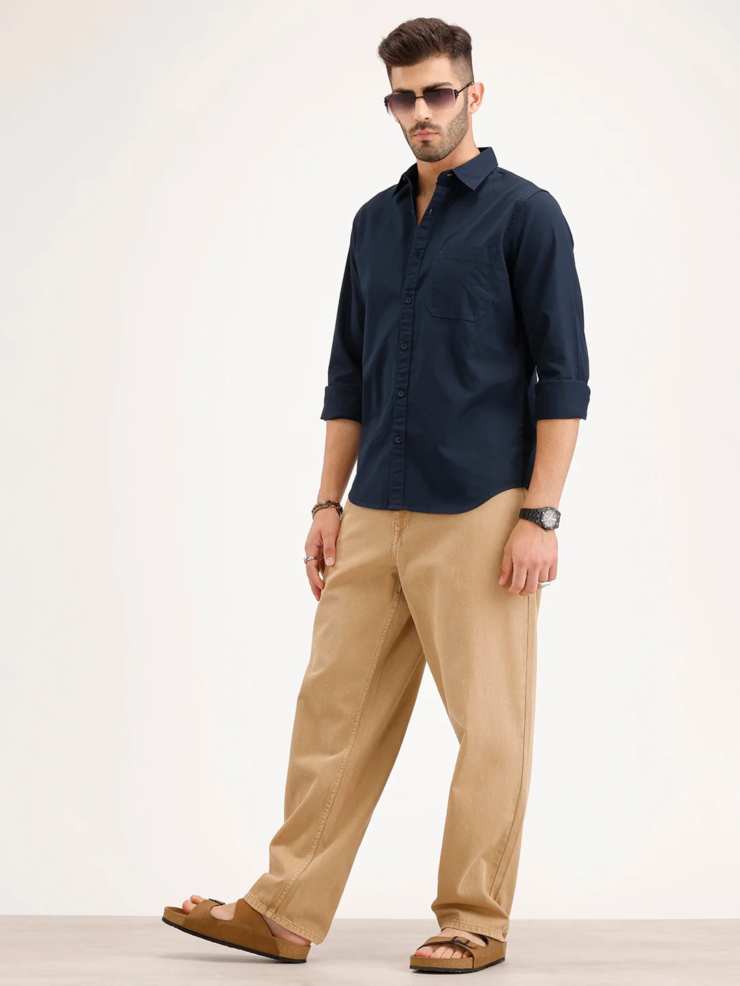 Solid Regular Fit Shirt | Navy Blue - Image 2