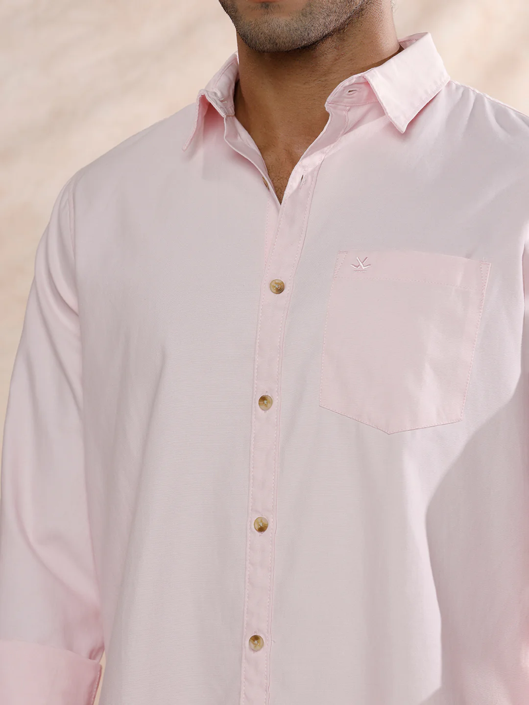 Solid Regular Fit Shirt | Pink - Image 5