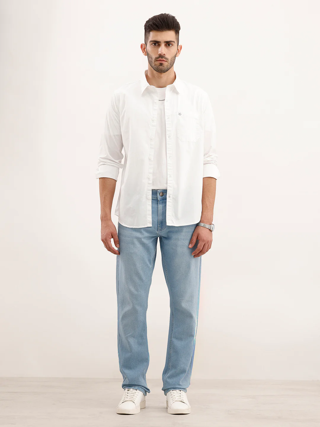 Solid Regular Fit Shirt | White - Image 2