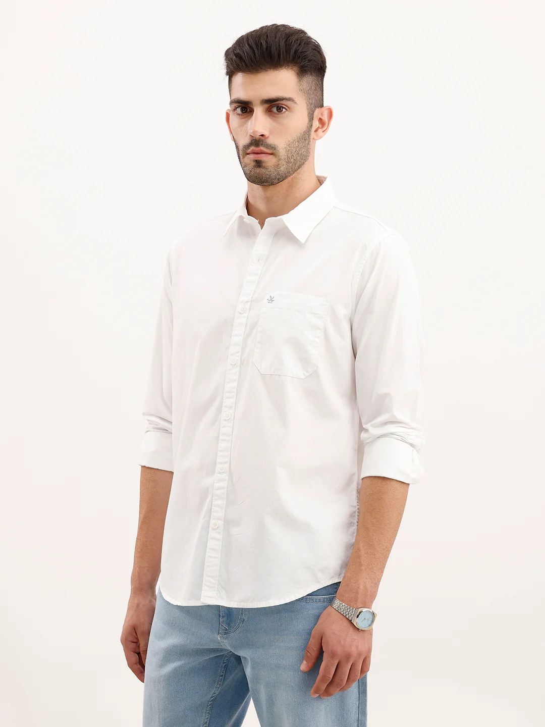 Solid Regular Fit Shirt | White - Image 4