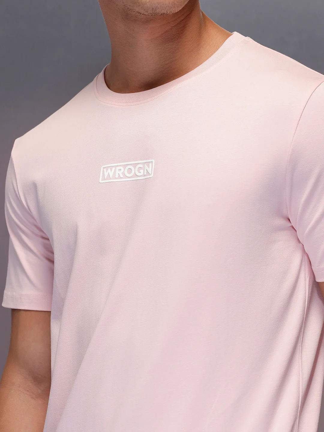 Solid Regular Fit T-Shirt   |  Pink - Image 5