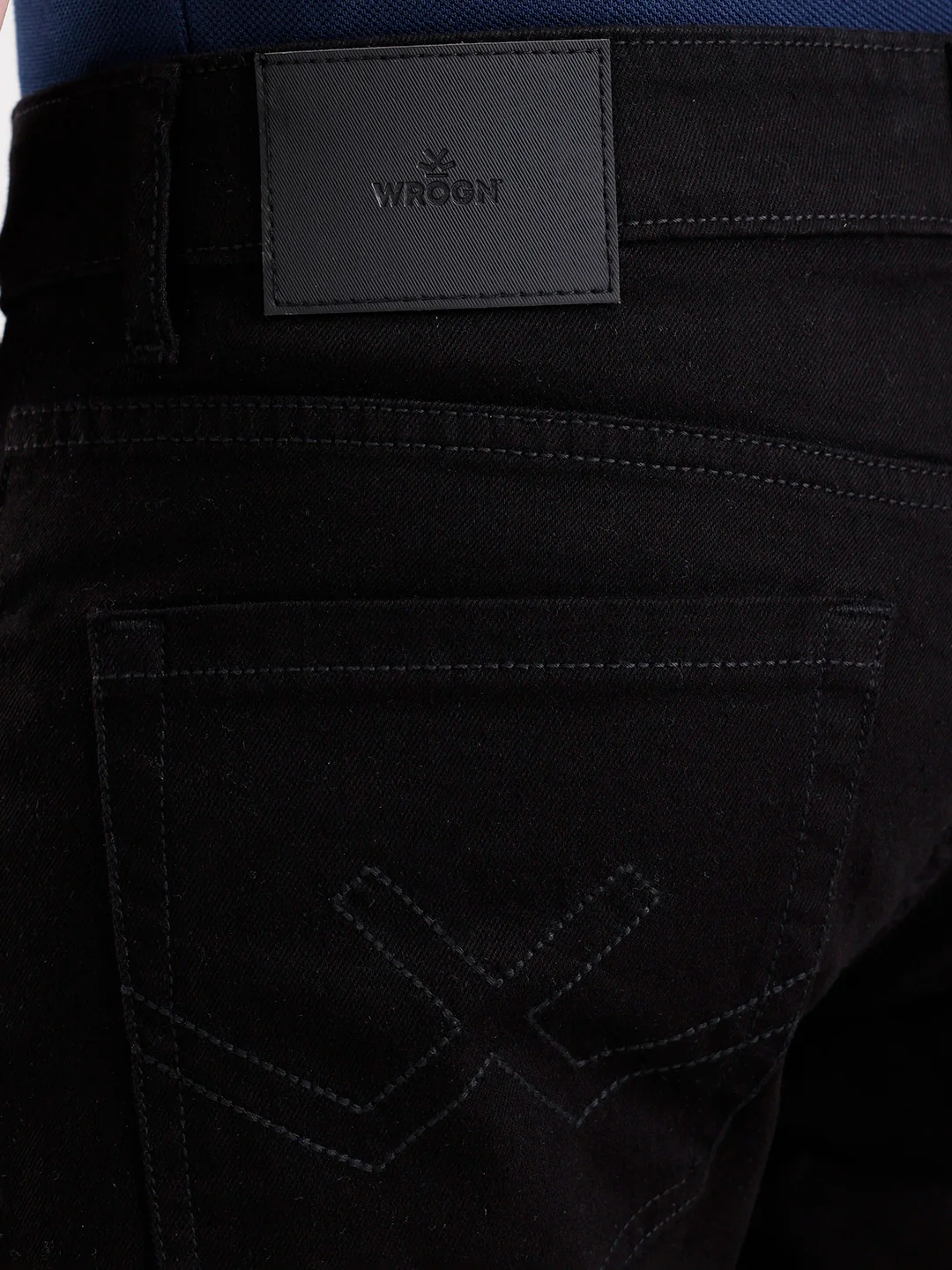 Solid Slim Fit Denim Jeans  | Black - Image 6