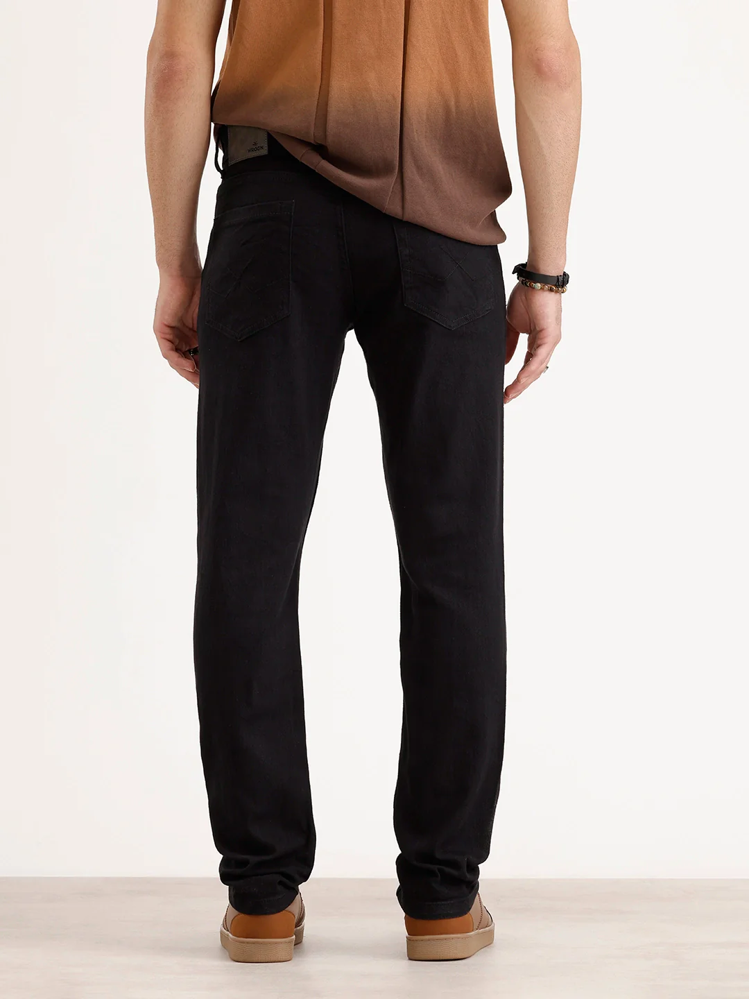 Solid Slim Fit Denim Jeans | Black - Image 3
