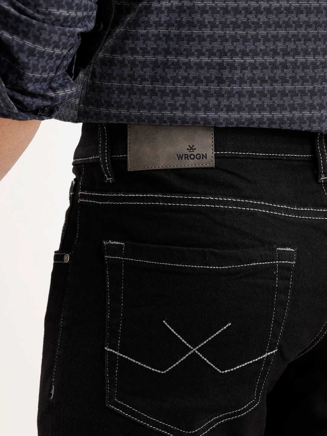 Solid Slim Fit Denim Jeans | Black - Image 6