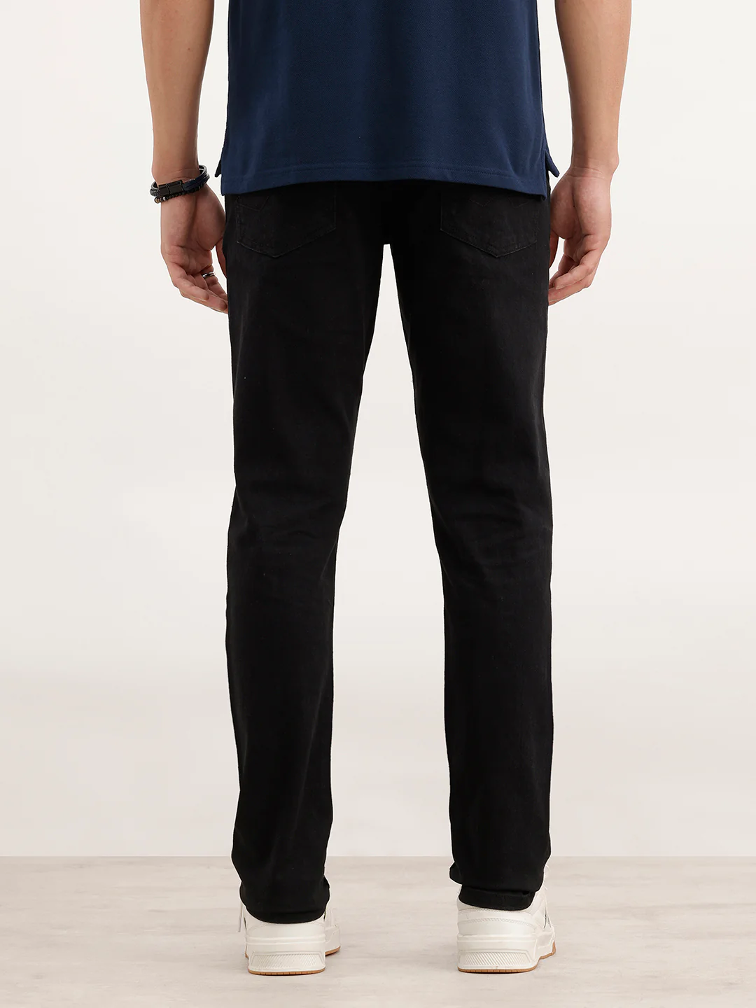 Solid Slim Fit Denim Jeans  | Black - Image 3