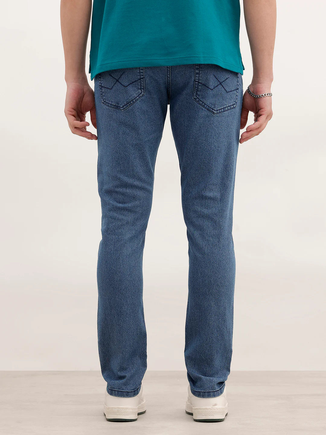 Solid Slim Fit Denim Jeans | Blue - Image 3