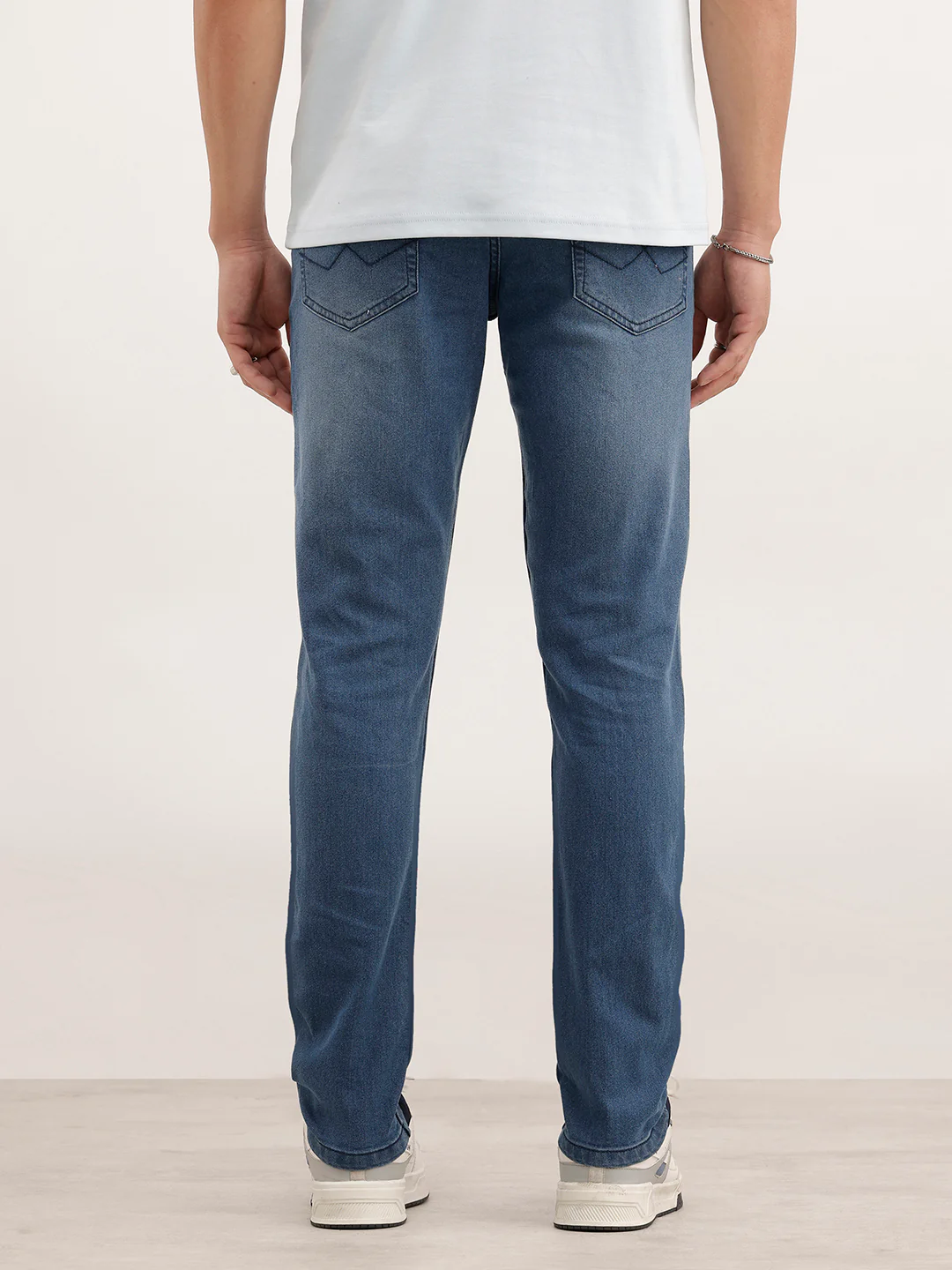 Solid Slim Fit Denim Jeans  | Blue - Image 3