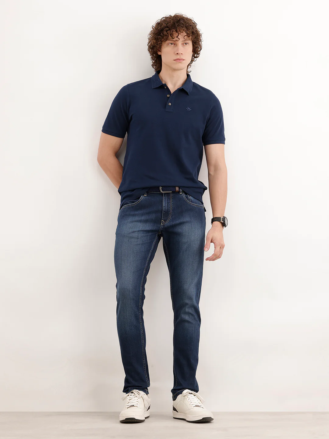 Solid Slim Fit Denim Jeans  | Blue - Image 2