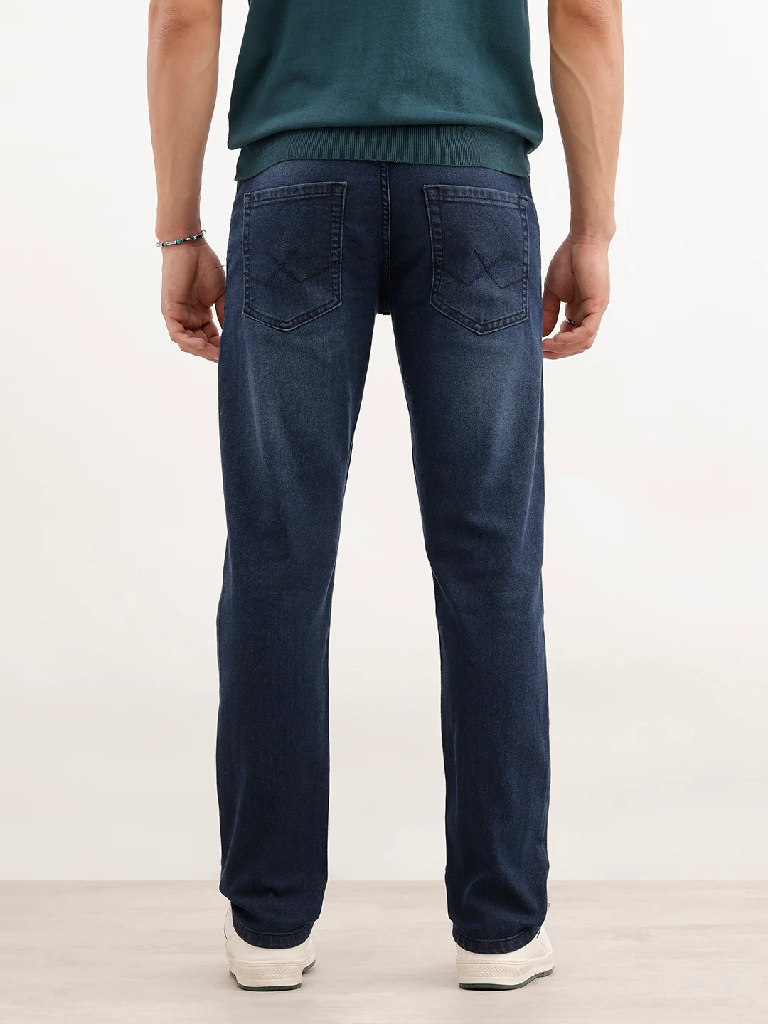 Solid Slim Fit Denim Jeans  | Dark Blue - Image 3