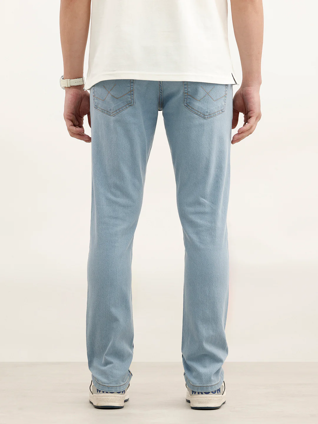 Solid Slim Fit Denim Jeans | Dark Blue - Image 3