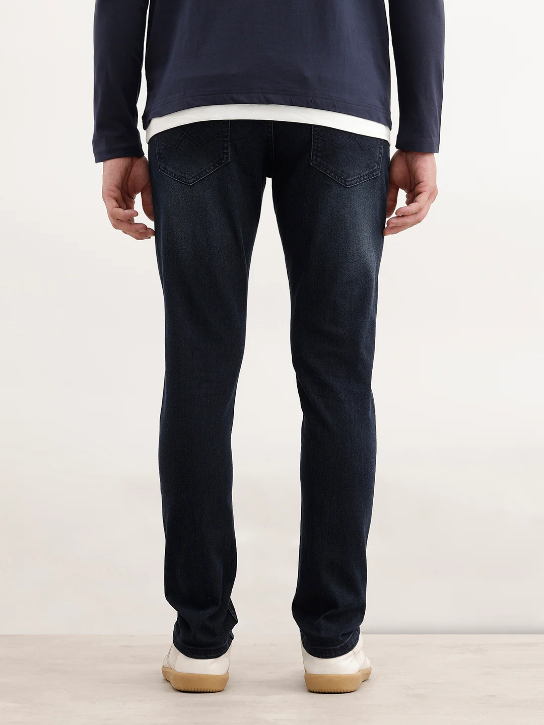 Solid Slim Fit Denim Jeans  | Dark Blue - Image 3