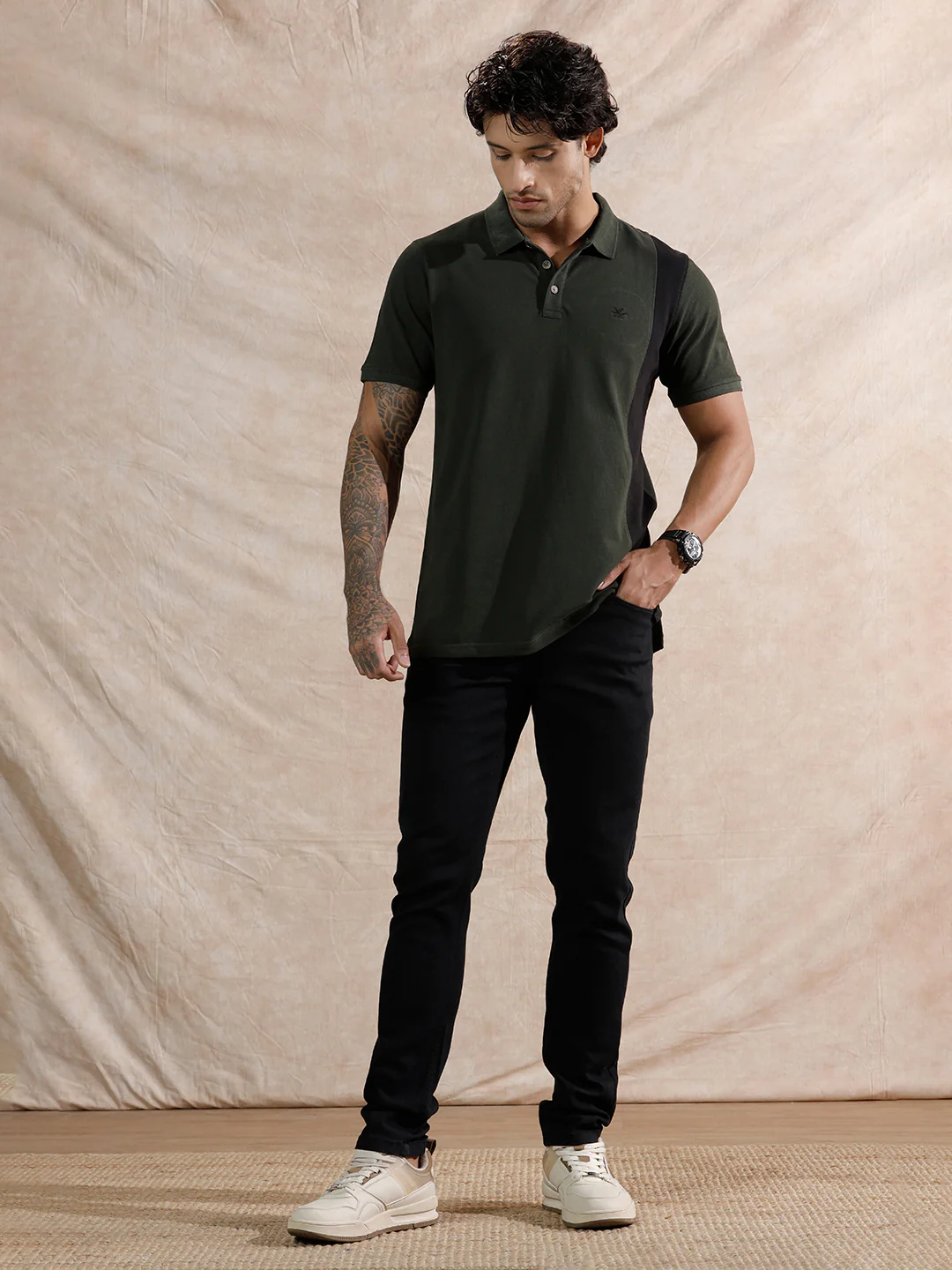 Solid Slim Fit Jeans | Black - Image 2