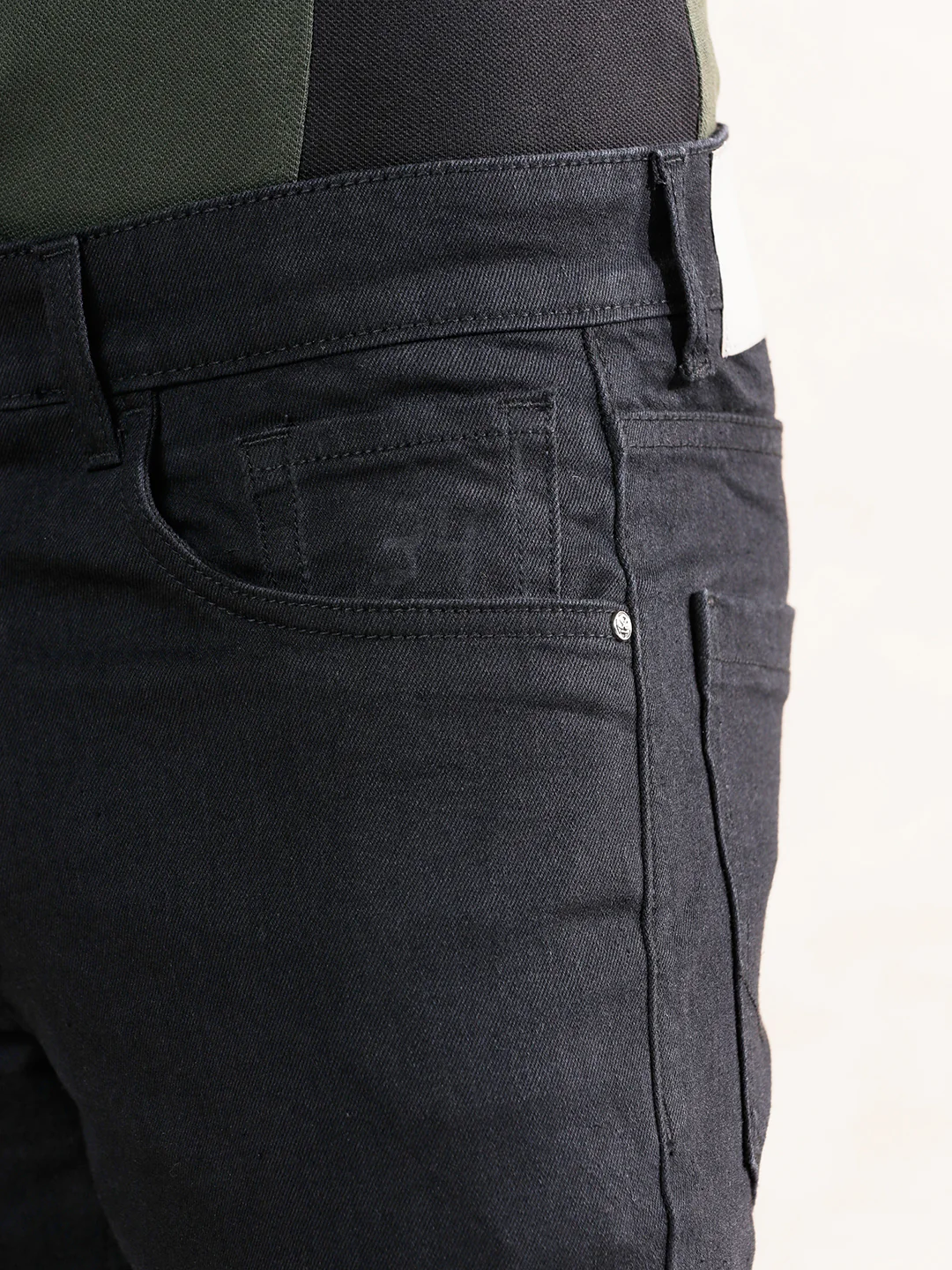 Solid Slim Fit Jeans | Black - Image 5