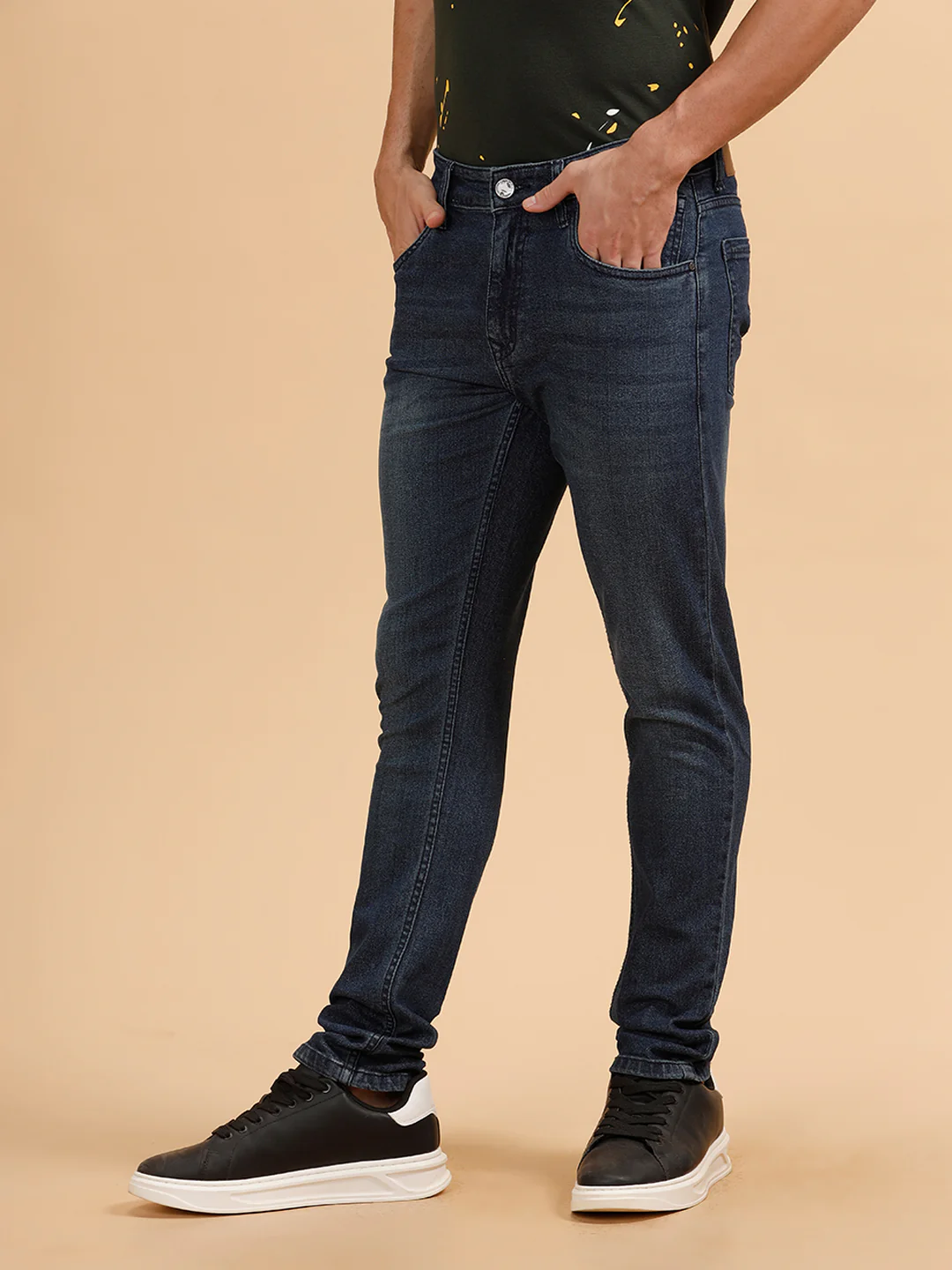 Casual Slim Fit Jeans | Dark Blue - Image 4