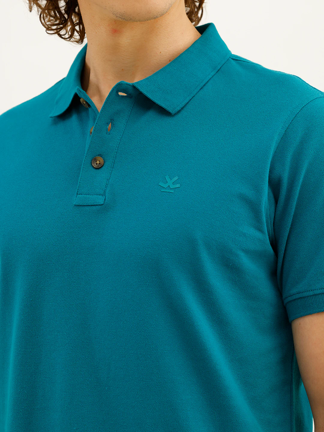Solid Slim Fit Polo T-Shirt | Dark Green - Image 5