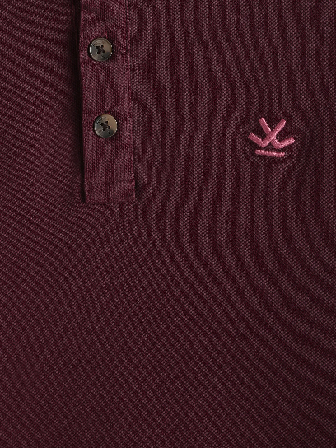 Solid Slim Fit Polo T-Shirt | Maroon - Image 4
