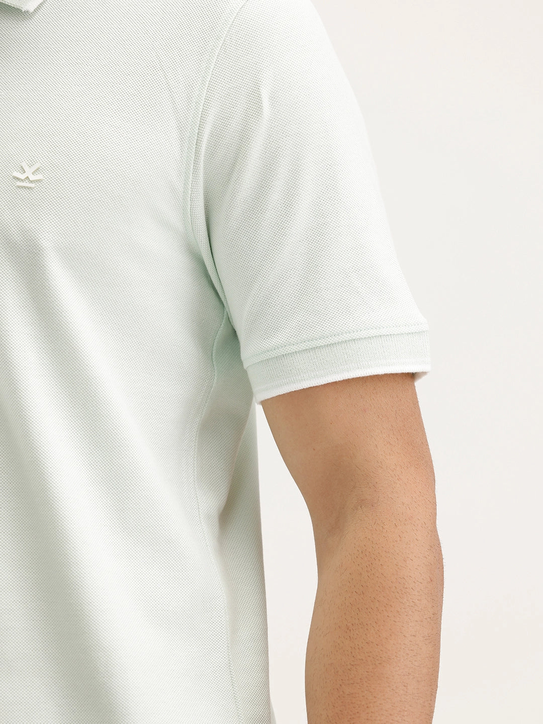 Solid Slim Fit Polo T-Shirt | Light Green - Image 6